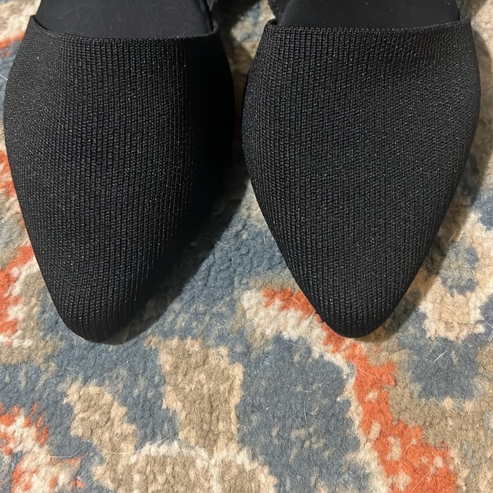 MIA Shoes Womens 7 Lynne Casual Slip On Pointed Loafer Flats Black Fabric - Picture 2 of 6
